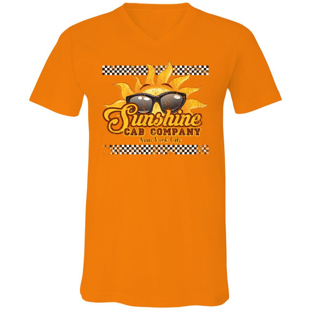 Unisex V-Neck T-Shirt - 1H7GGSHG - Orange - 11