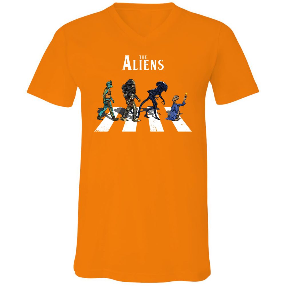 Unisex V-Neck T-Shirt - A22VMUFS - Orange - 11