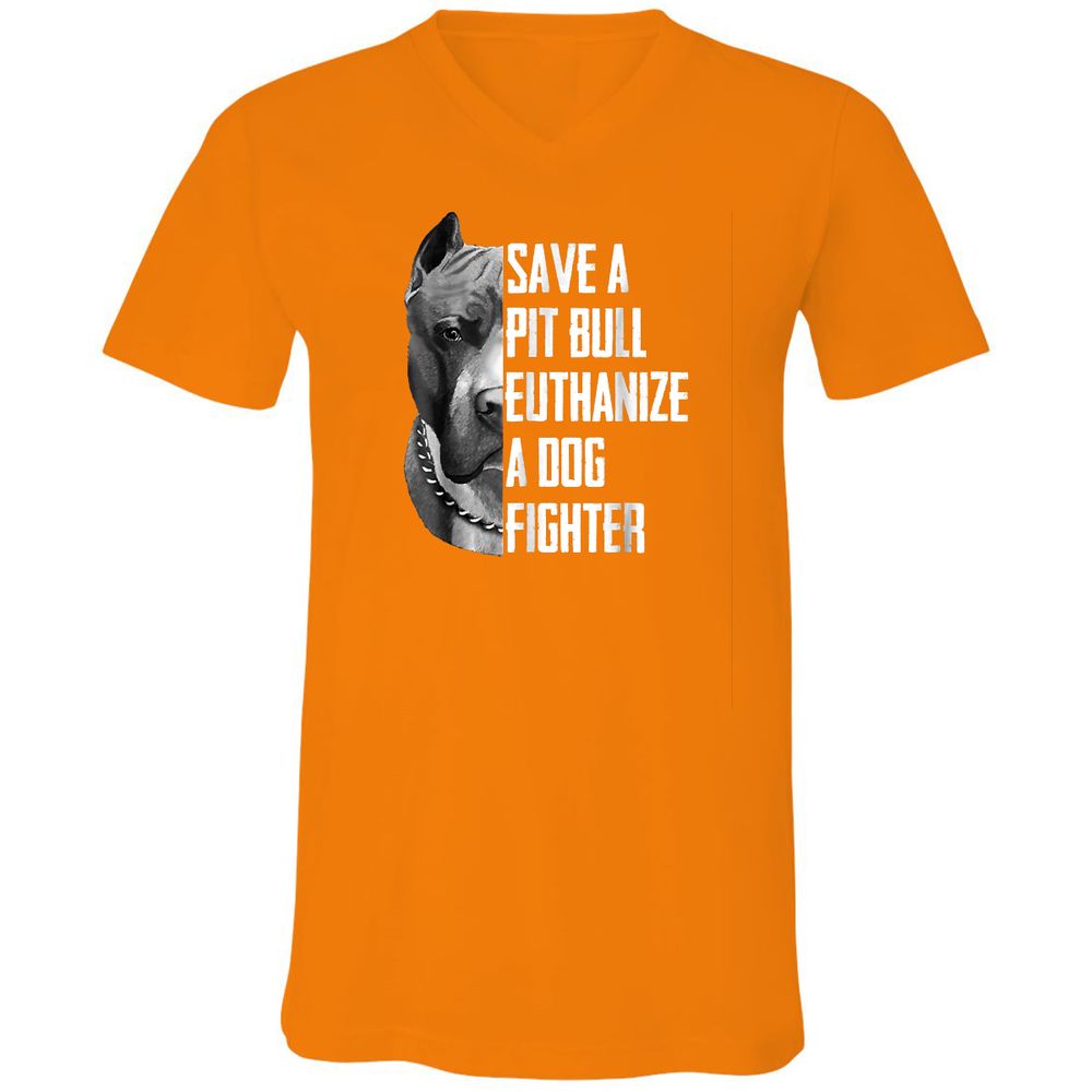Unisex V-Neck T-Shirt - MUPVT1G3 - Orange - 11