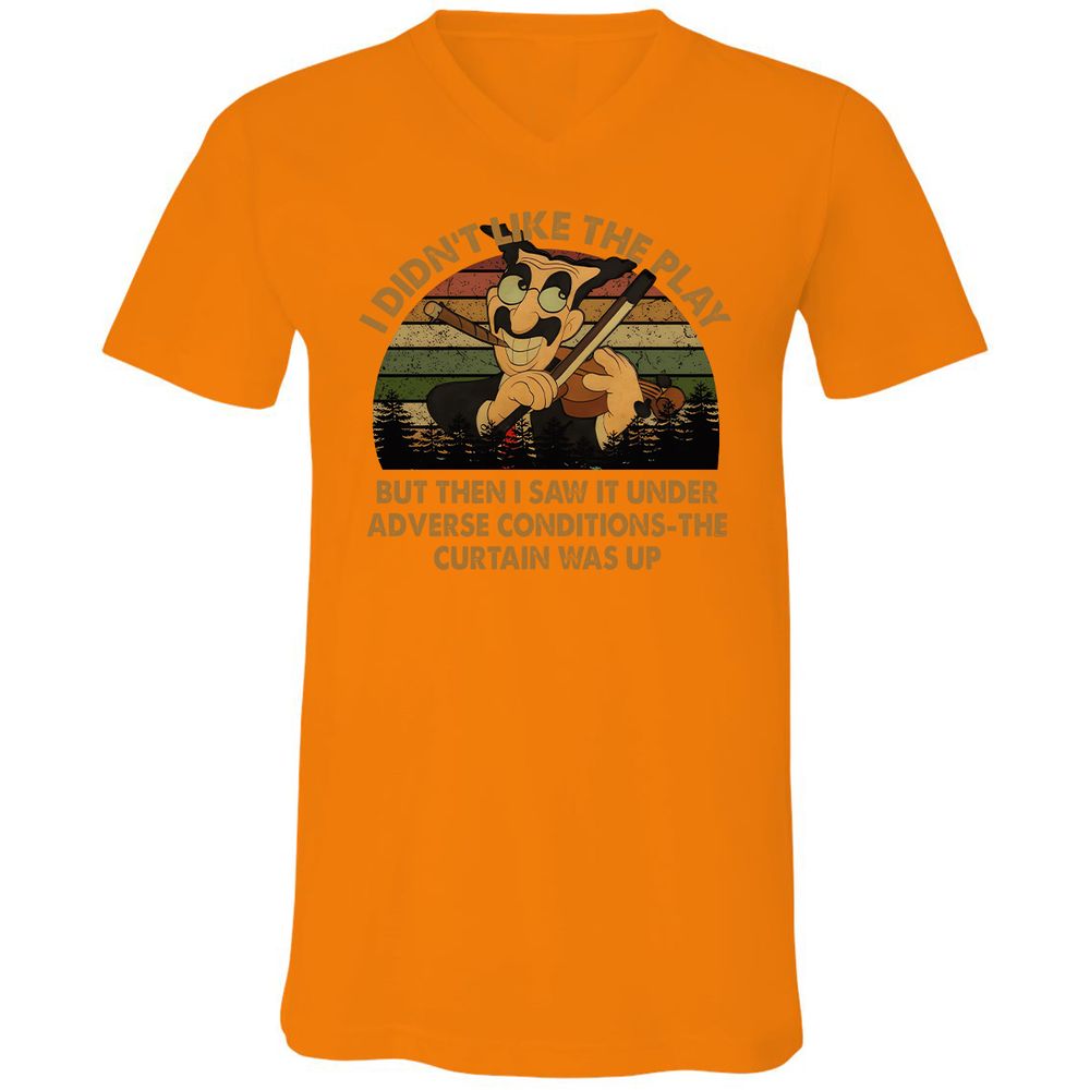 Unisex V-Neck T-Shirt - 22PB9HLL - Orange - 11