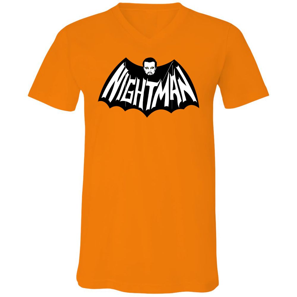 Unisex V-Neck T-Shirt - 5KA9E4HQ - Orange - 11
