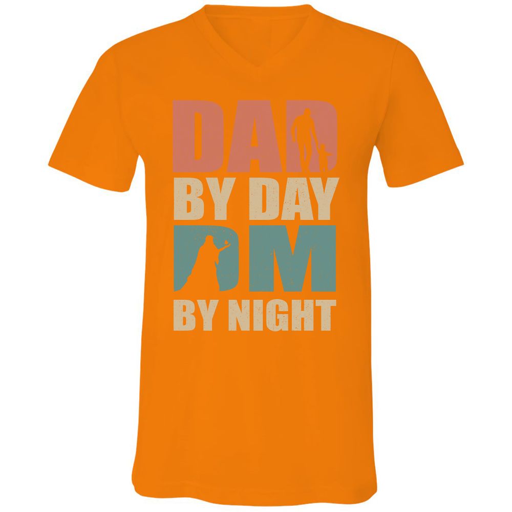 Unisex V-Neck T-Shirt - 2ZLJH8R4 - Orange - 11