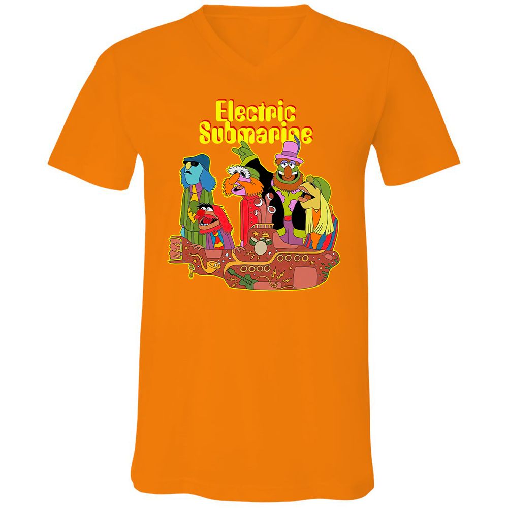 Unisex V-Neck T-Shirt - RTP6SHGE - Orange - 11