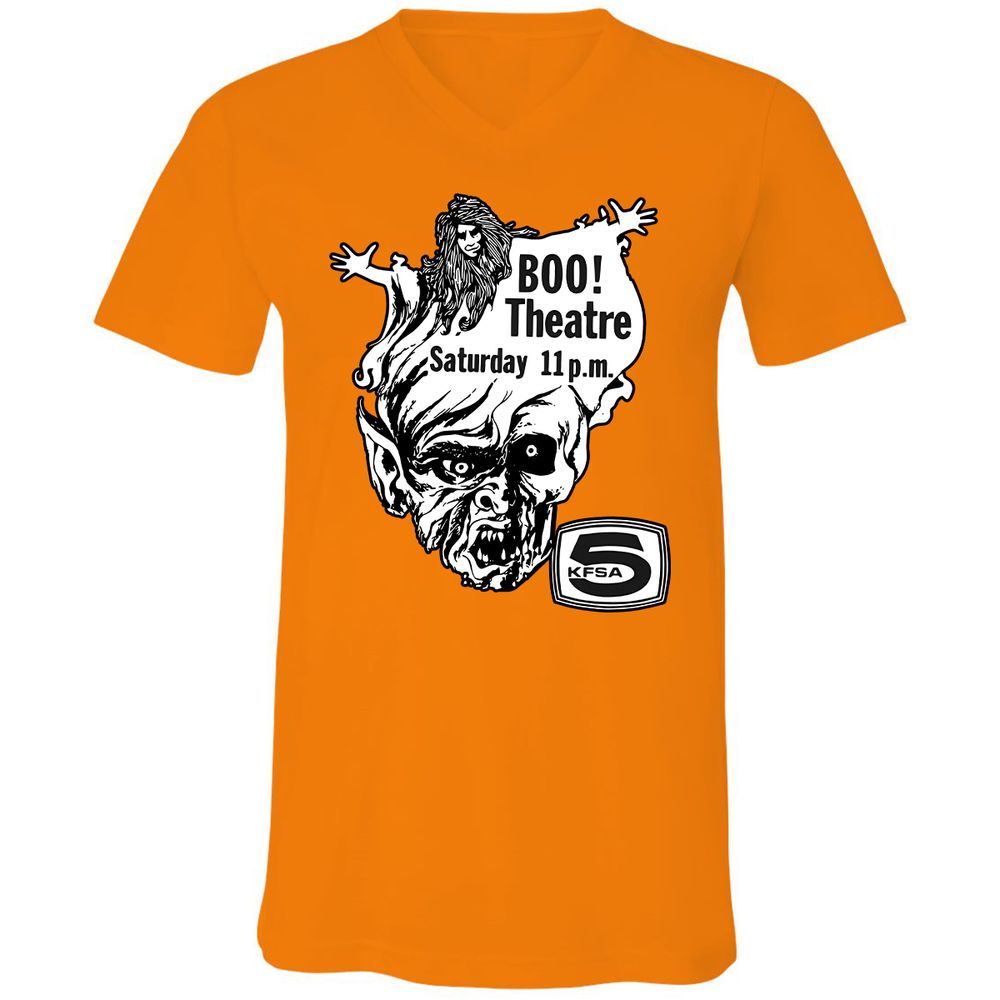 Unisex V-Neck T-Shirt - KUSMZXZT - Orange - 11