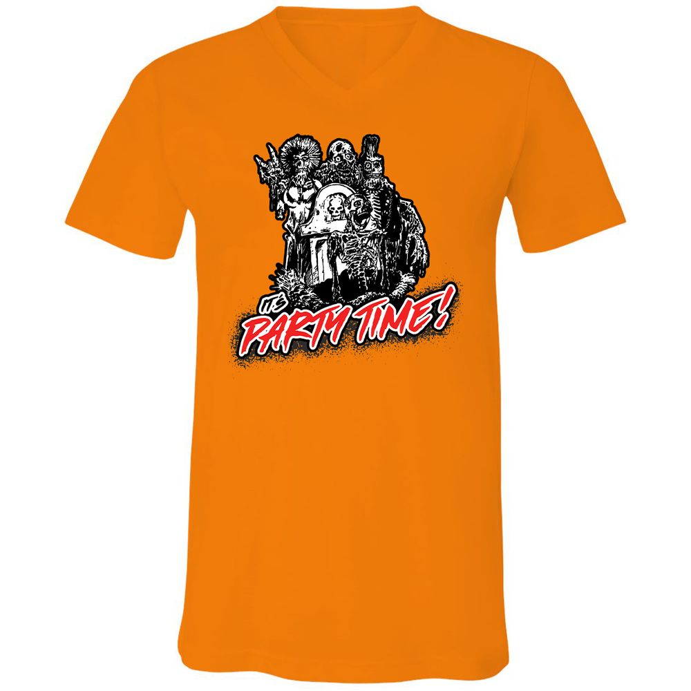 Unisex V-Neck T-Shirt - 7N3BMNV9 - Orange - 11
