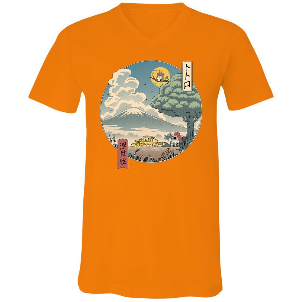 Unisex V-Neck T-Shirt - PYPC6PSB - Orange - 11
