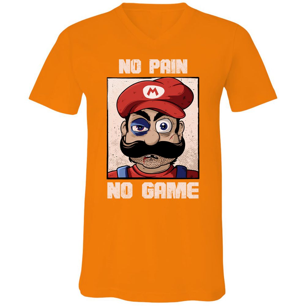 Unisex V-Neck T-Shirt - U2ZD73A3 - Orange - 11
