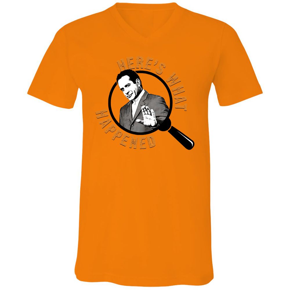 Unisex V-Neck T-Shirt - 5AR2YPMR - Orange - 11