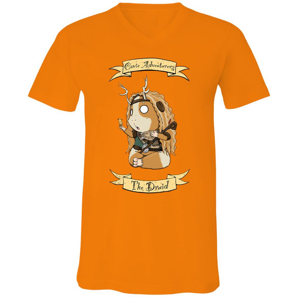 Unisex V-Neck T-Shirt - AG9UHTPF - Orange - 11