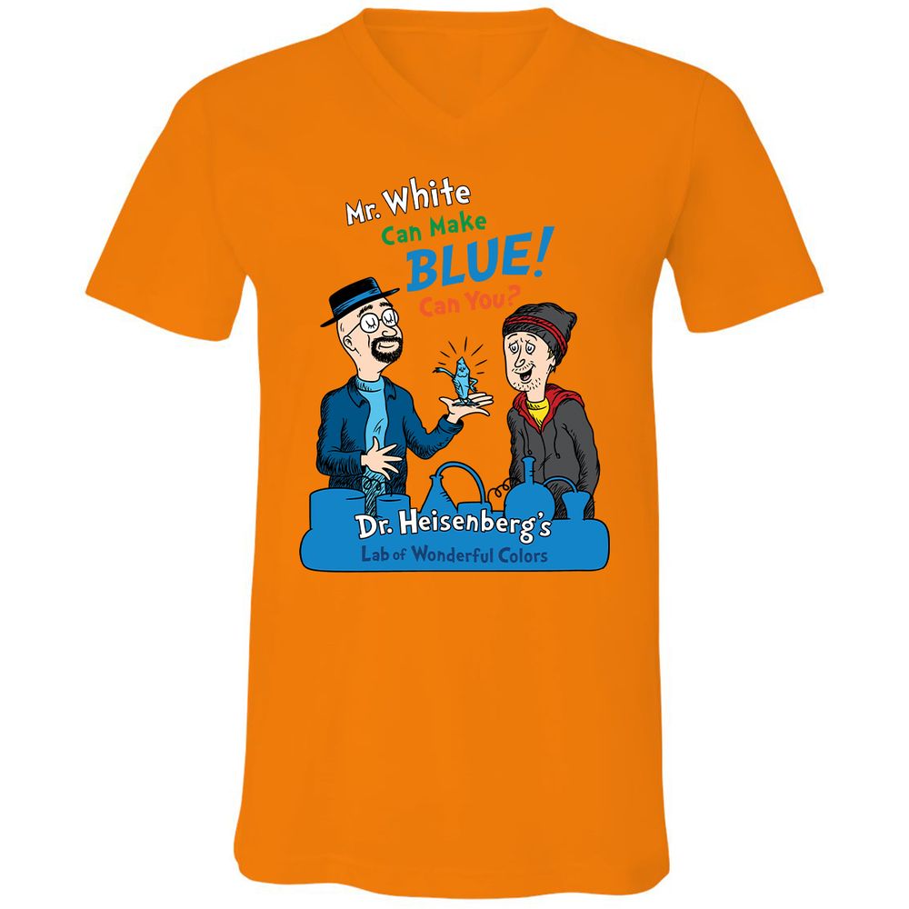Unisex V-Neck T-Shirt - N69CF1WZ - Orange - 11