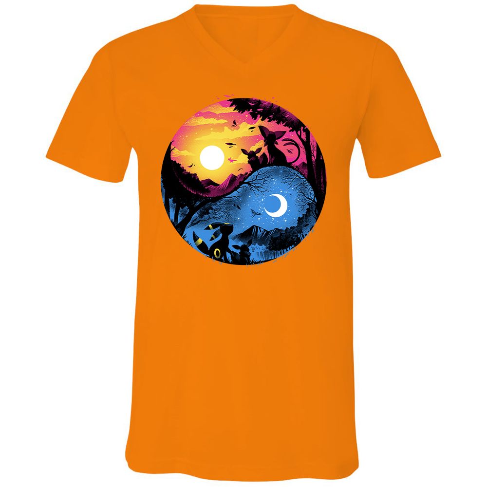 Unisex V-Neck T-Shirt - N5W3CVUN - Orange - 11