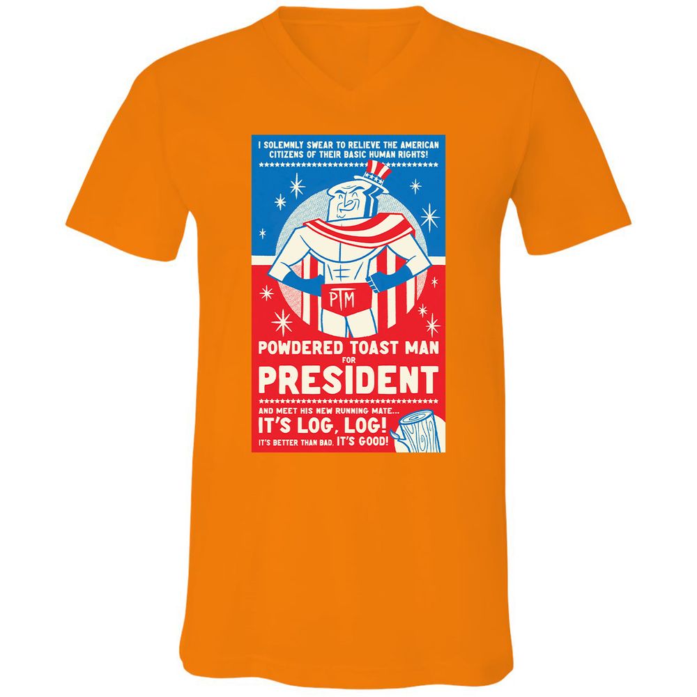 Unisex V-Neck T-Shirt - 22QSRA2A - Orange - 11