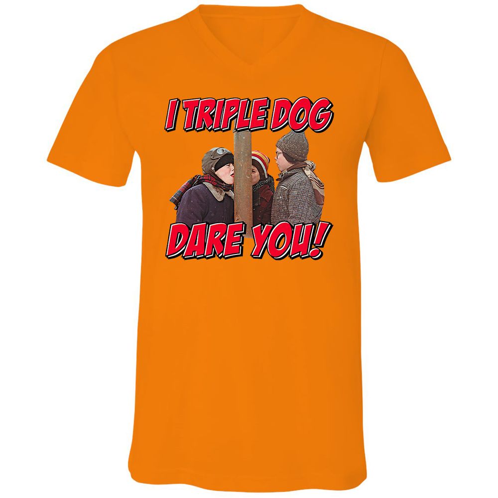 Unisex V-Neck T-Shirt - 644UWZCS - Orange - 11