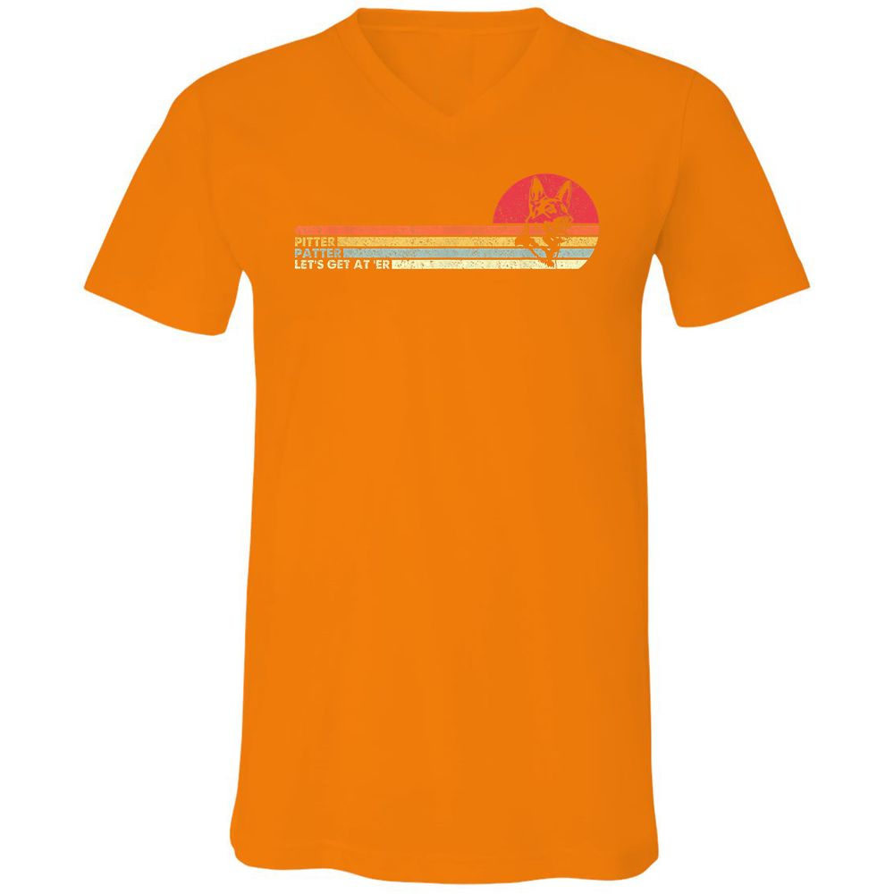 Unisex V-Neck T-Shirt - NK9V5LD3 - Orange - 11
