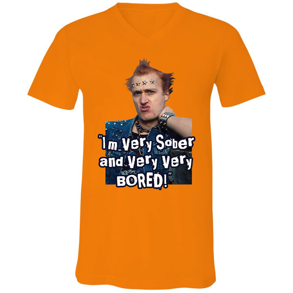 Unisex V-Neck T-Shirt - Y5BDQCVC - Orange - 11