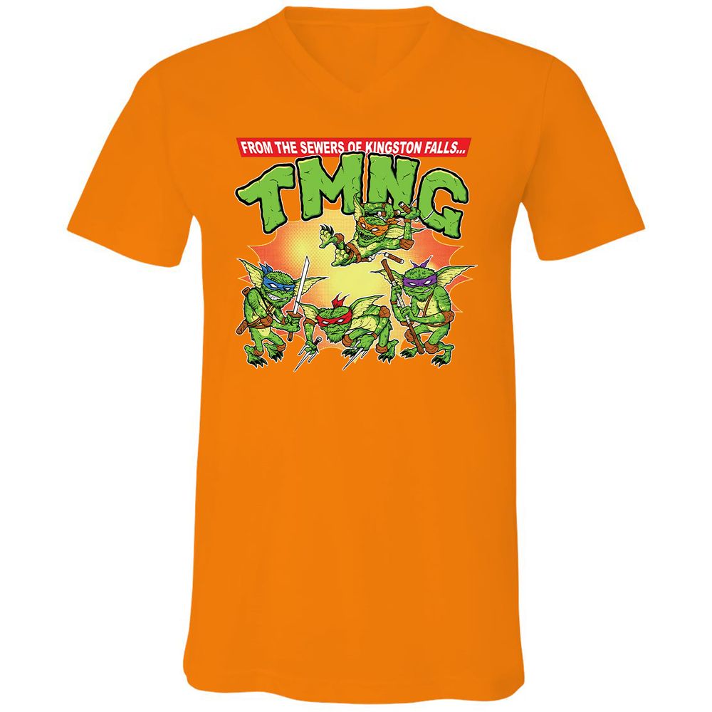 Unisex V-Neck T-Shirt - ET3QETBT - Orange - 11