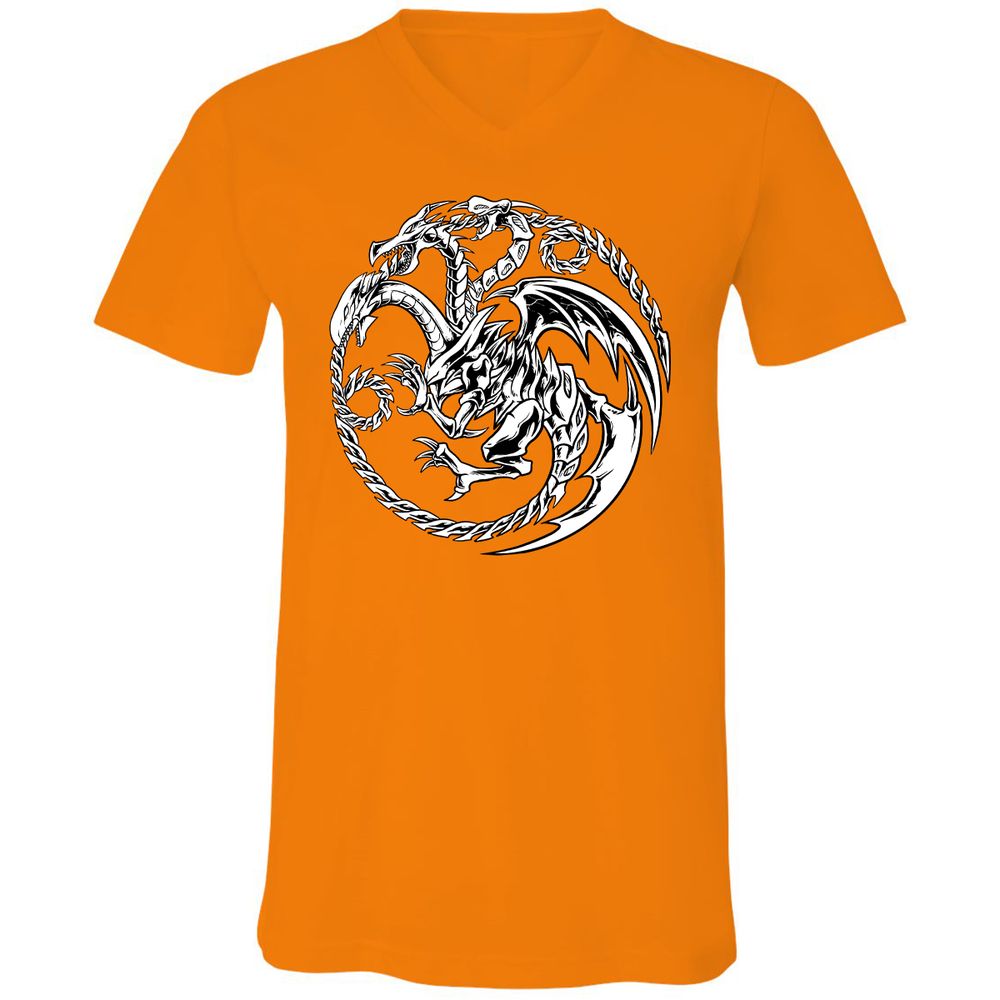 Unisex V-Neck T-Shirt - M55WX51L - Orange - 11