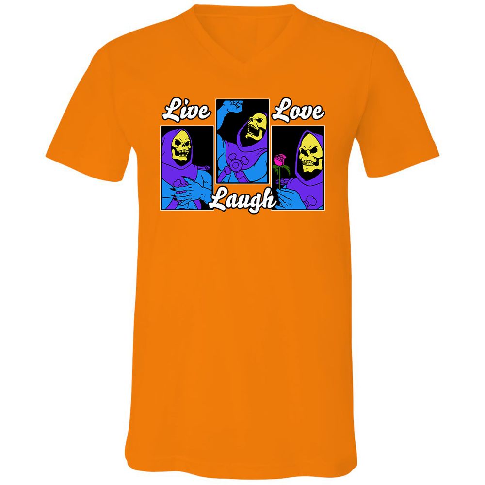 Unisex V-Neck T-Shirt - T62LVCJ7 - Orange - 11