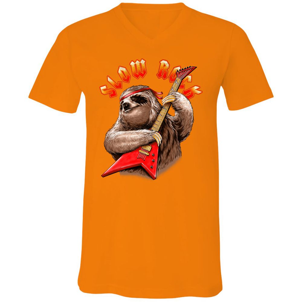 Unisex V-Neck T-Shirt - MLR2Z67B - Orange - 11