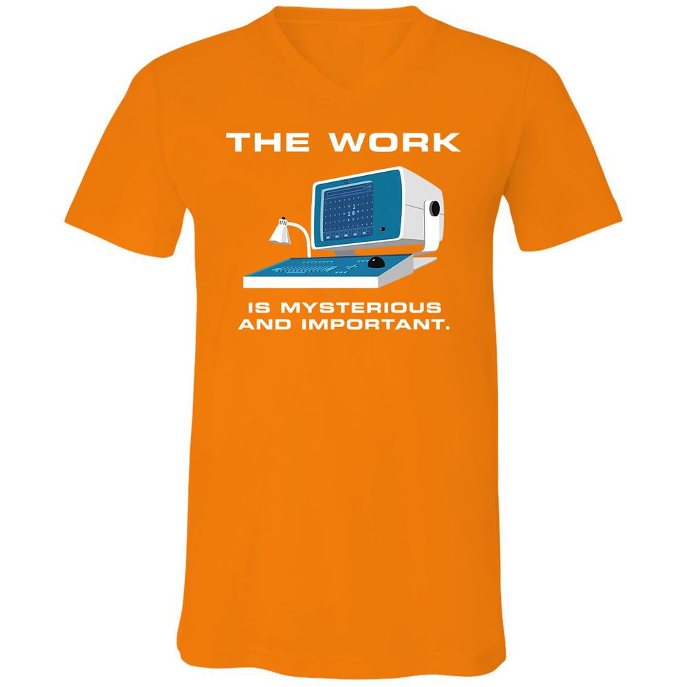 Unisex V-Neck T-Shirt - L5GJ1MAC - Orange - 11