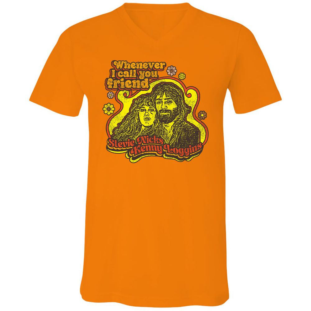 Unisex V-Neck T-Shirt - N75G6HJA - Orange - 11