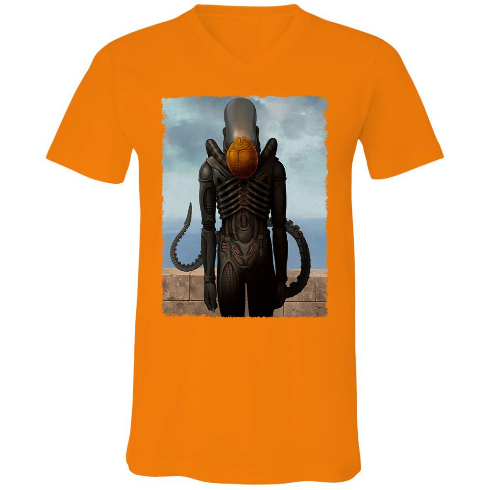 Unisex V-Neck T-Shirt - 46B89TEU - Orange - 11