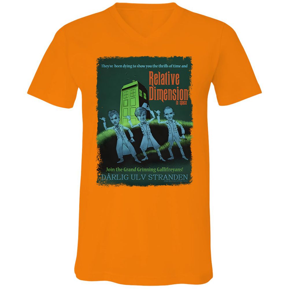 Unisex V-Neck T-Shirt - 873L3MUD - Orange - 11