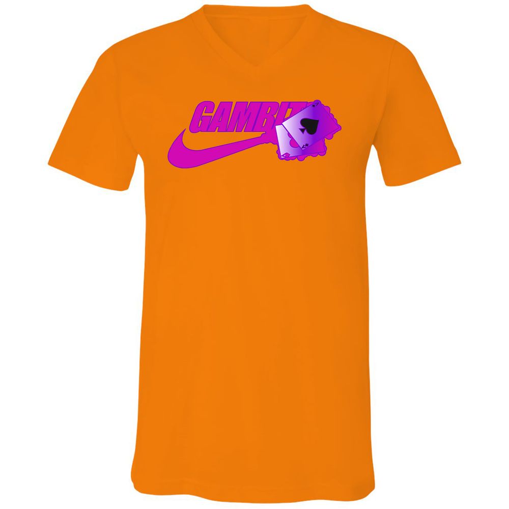 Unisex V-Neck T-Shirt - E6LRJHRW - Orange - 11
