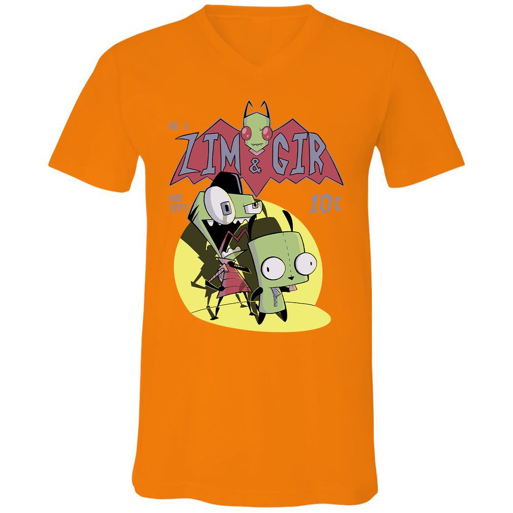 Unisex V-Neck T-Shirt - 9CESSR8T - Orange - 11