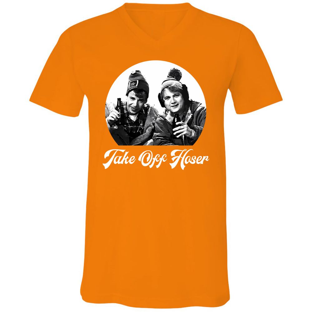 Unisex V-Neck T-Shirt - U1YLWRBW - Orange - 11