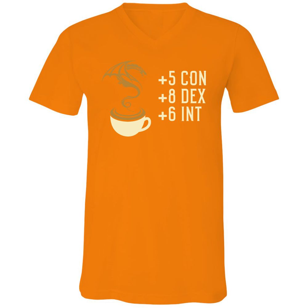 Unisex V-Neck T-Shirt - WR7UDQQS - Orange - 11