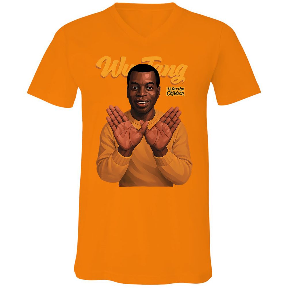 Unisex V-Neck T-Shirt - 67QQ5VEH - Orange - 11