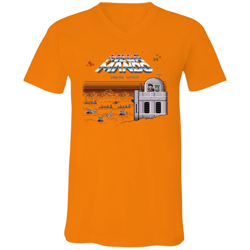 Unisex V-Neck T-Shirt - JPZV85MJ - Orange - 11