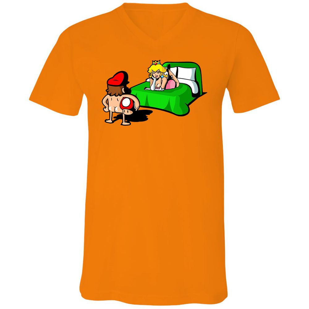 Unisex V-Neck T-Shirt - WMEXURGC - Orange - 11