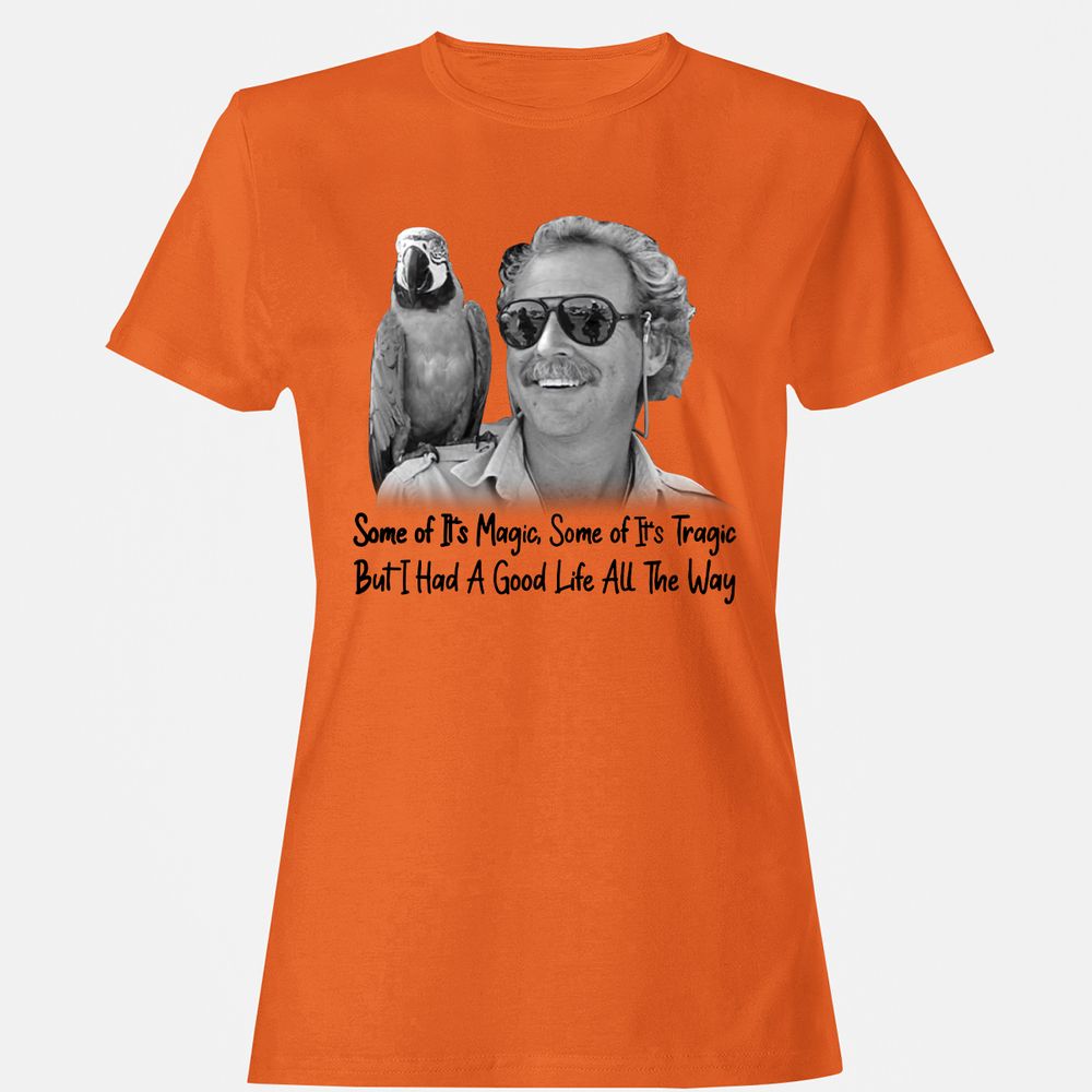 Women's T-Shirt - B5YGJ9PZ - Orange - 11