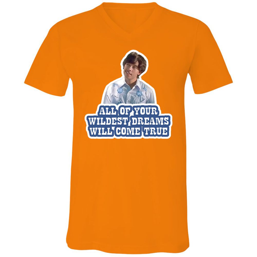Unisex V-Neck T-Shirt - G4GLYSNU - Orange - 11