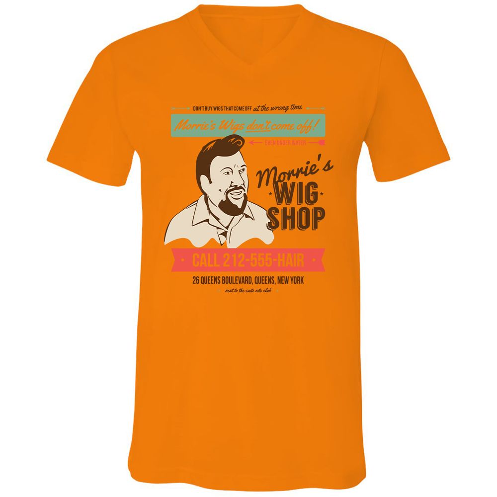 Unisex V-Neck T-Shirt - N8YYW471 - Orange - 11
