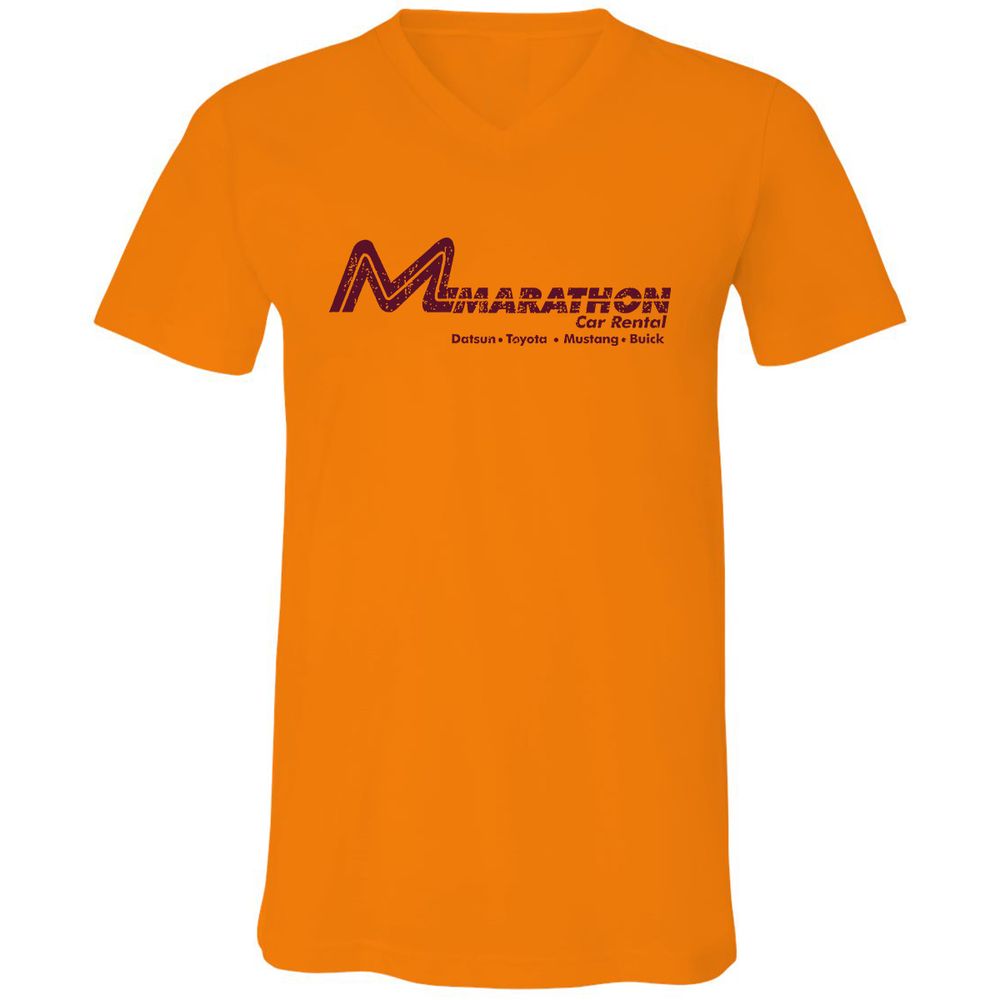 Unisex V-Neck T-Shirt - L6JBT89W - Orange - 11