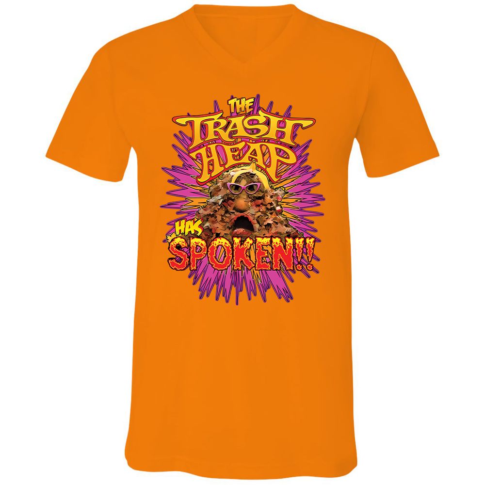 Unisex V-Neck T-Shirt - 4DWE8KPA - Orange - 11