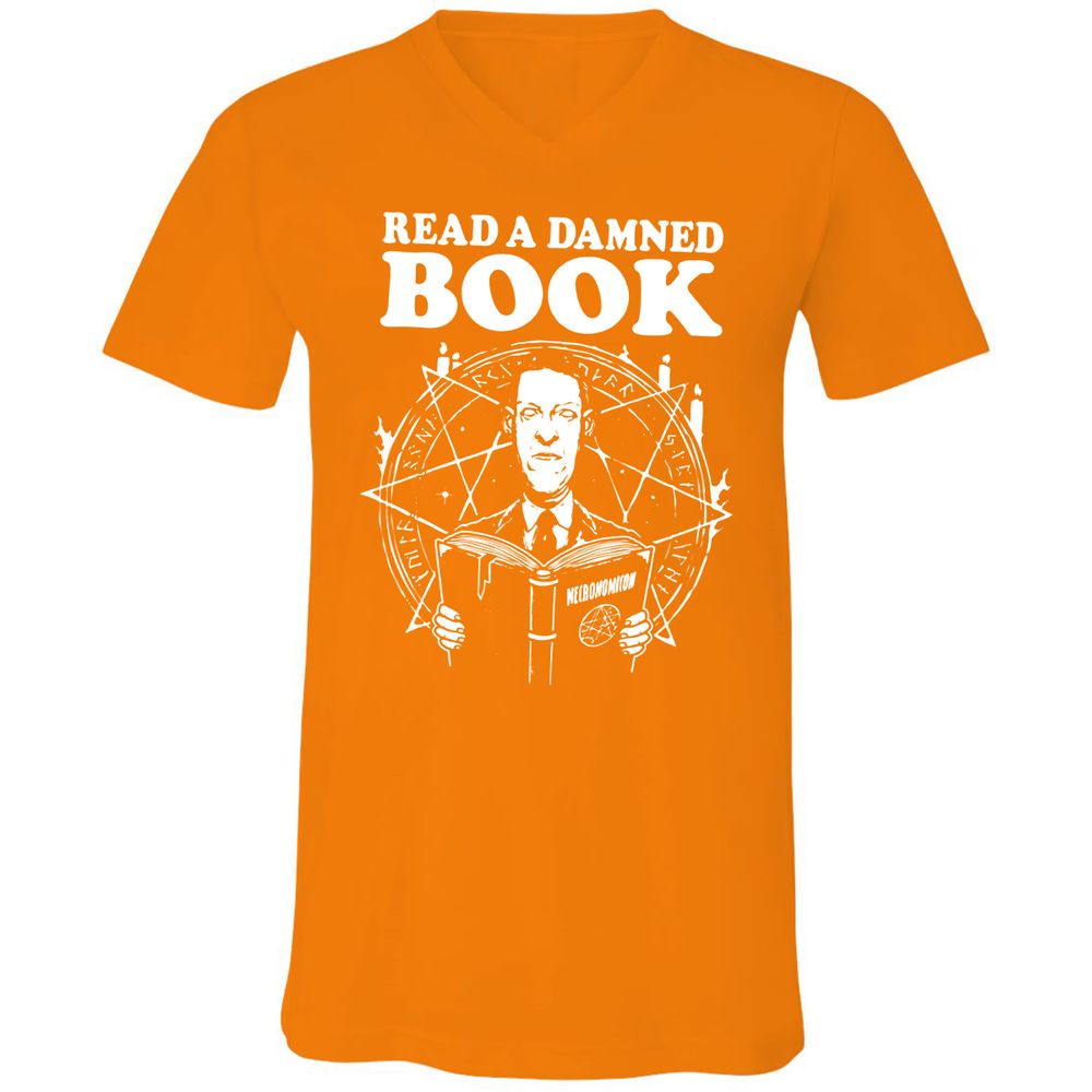 Unisex V-Neck T-Shirt - 1983VH92 - Orange - 11