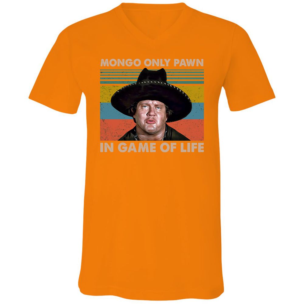 Unisex V-Neck T-Shirt - XGKPYEDG - Orange - 11