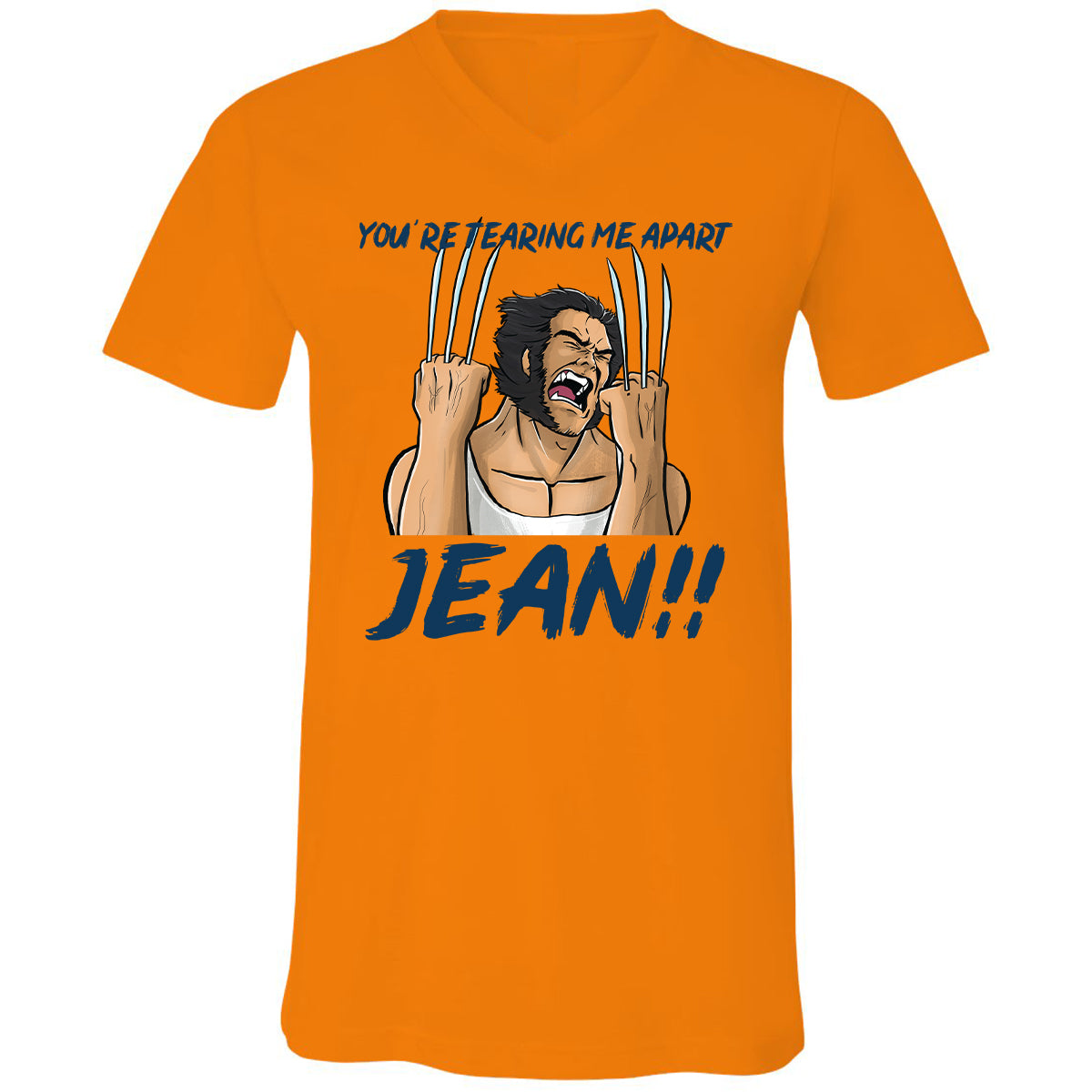 Unisex V-Neck T-Shirt - ET11HKW5 - Orange - 11