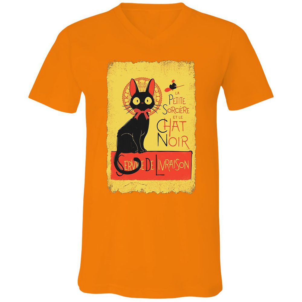 Unisex V-Neck T-Shirt - KQ37GWBR - Orange - 11