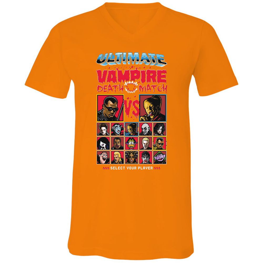 Unisex V-Neck T-Shirt - Z2EK996K - Orange - 11