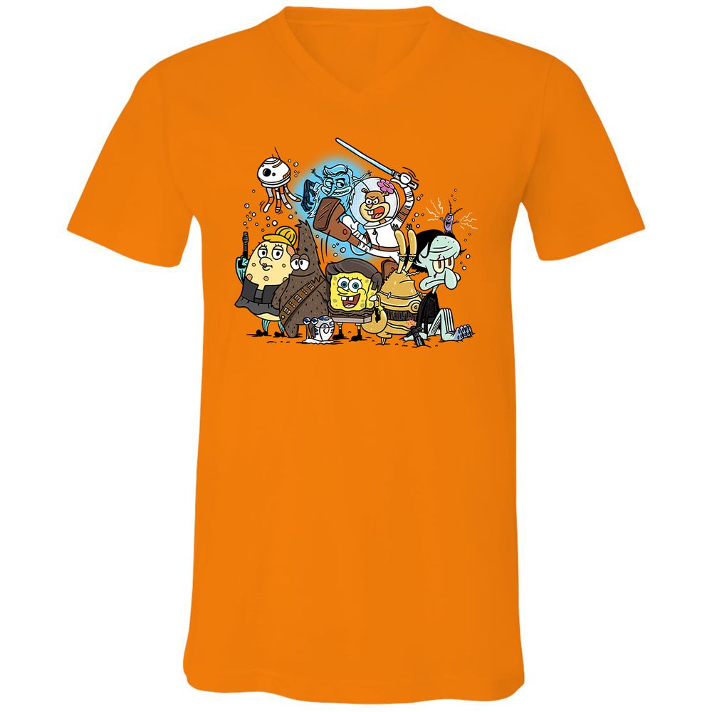 Unisex V-Neck T-Shirt - BLSM8SWB - Orange - 11