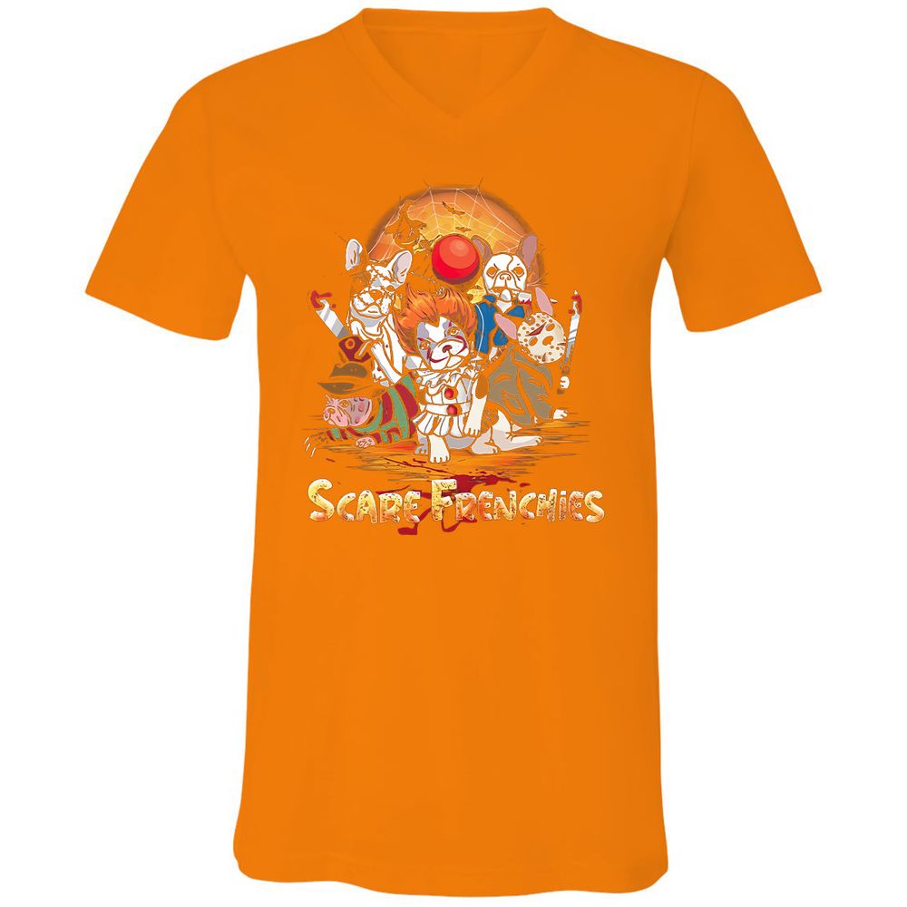 Unisex V-Neck T-Shirt - 9LCWLXST - Orange - 11