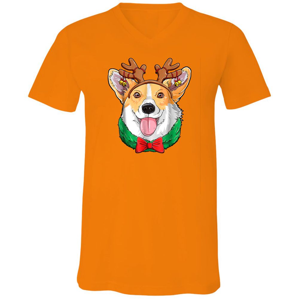 Unisex V-Neck T-Shirt - VR5BUG1S - Orange - 11
