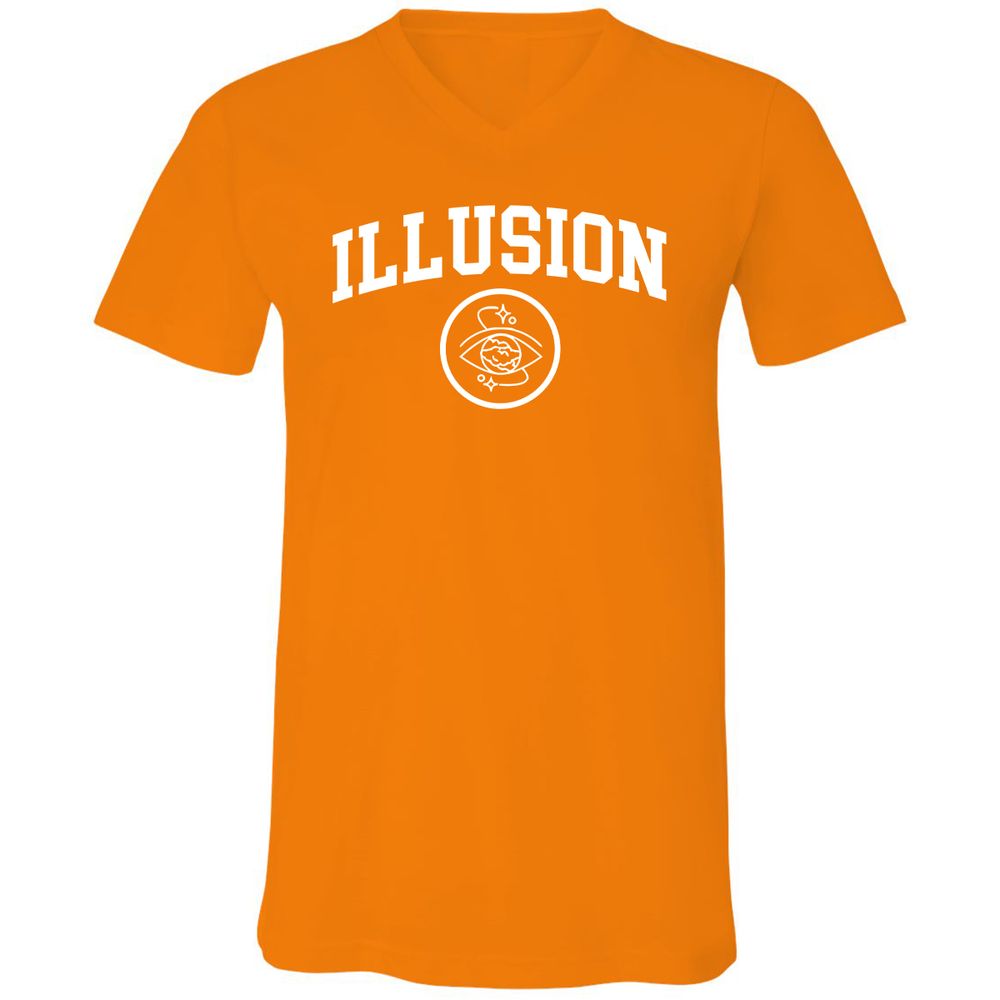 Unisex V-Neck T-Shirt - LVLZUA9Q - Orange - 11
