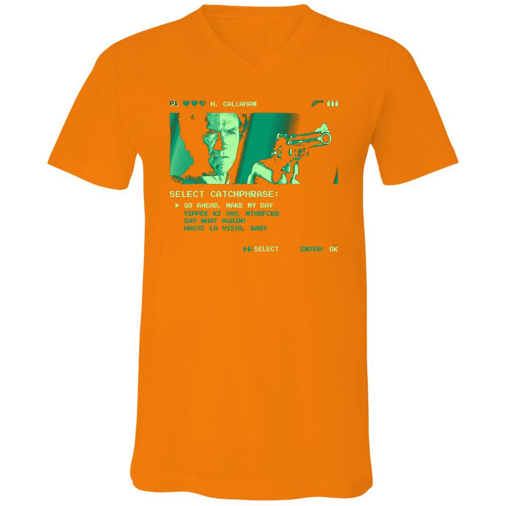 Unisex V-Neck T-Shirt - Z3Z1UNWH - Orange - 11
