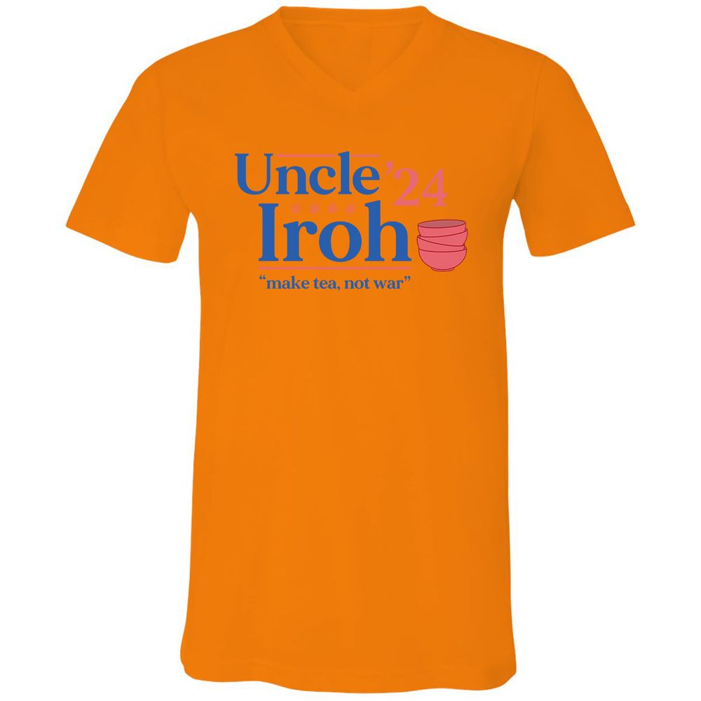 Unisex V-Neck T-Shirt - HD4A2TE2 - Orange - 11